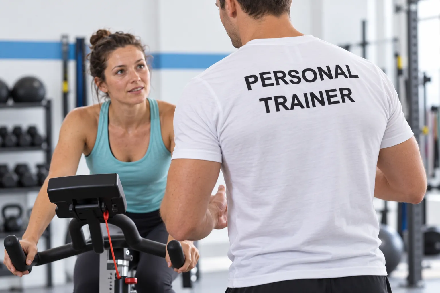 Ausdauertraining am Ergometer mit einem Trainer